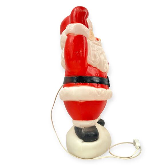 VTG 1996 19 VINTAGE 1996 19-in Light-Up Empire Waving Santa Claus Blow Mold Lawn Decoration